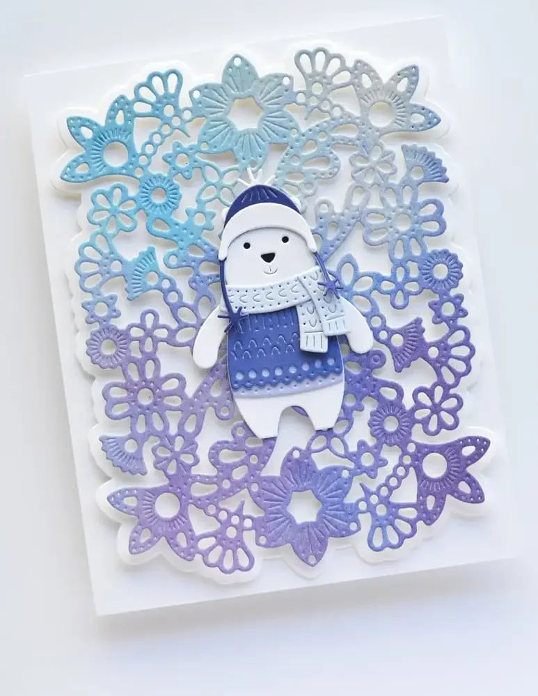 Новинка 2024 металлические Вырубные штампы с рождественским медведем для