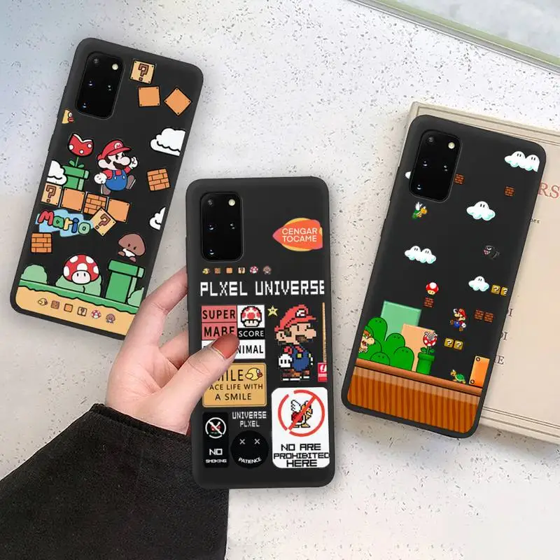 

Hot Cartoon Games Super Mario Bros Phone Case For Samsung Galaxy Note20 ultra 7 8 9 10 Plus lite M21 M31S M30S M51 Soft Cover