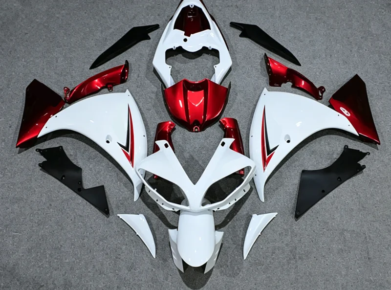 НОВЫЕ комплекты обтекателей из ABS-пластика для Yamaha YZF R1 2009 2010 2011 2012 (09 10 11 12), набор обвесов, индивидуальный дизайн, черный, белый, красный цвета. (art.: 3920da1caee0f) - 3920da1caee0f