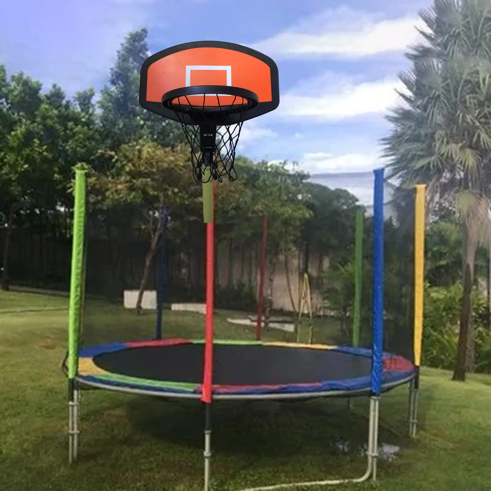 

Trampoline Basketball Hoop Replacement Trim Toy Basketball Training Basketball Goal for Garden Backyard Indoor Outside Children