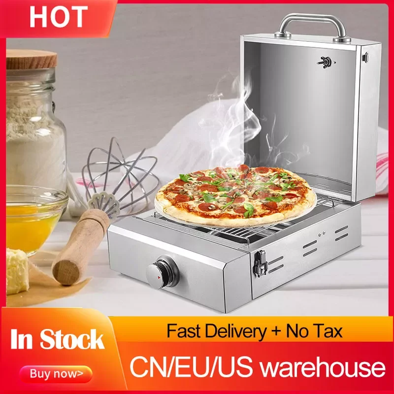 

Outdoor Pizza Oven Making Machine Portable Stainless Steel 12“ Pizza BBQ Oven for Beach Parties Camping Commercial