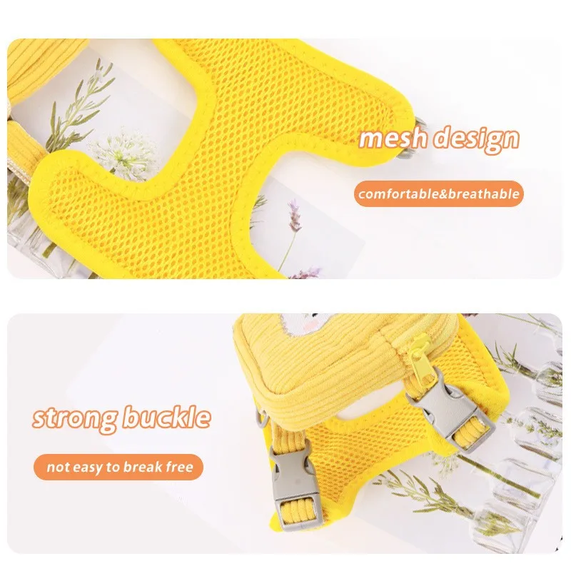 3 шт. поводок для собак и рюкзак набор мягкий дышащий вельветовый нейлоновый