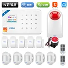 Умная Система охранной сигнализации KERUI 4G W204, домашняя сигнализация, домашняя беспроводная, Wi-Fi, GSM, сенсорная панель 2,4 дюйма, охранная сигнализация