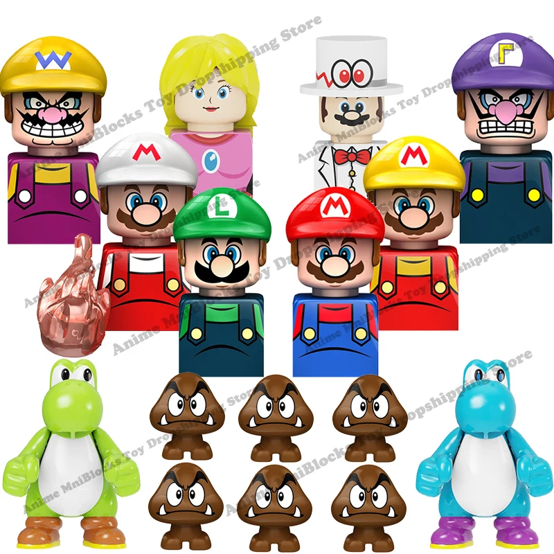 

KDL805 CY8001 Super Mario Bros Blocks Luigi mini Action toy Figures Building Blocks Toys Bricks Assemble Toys Gifts for children