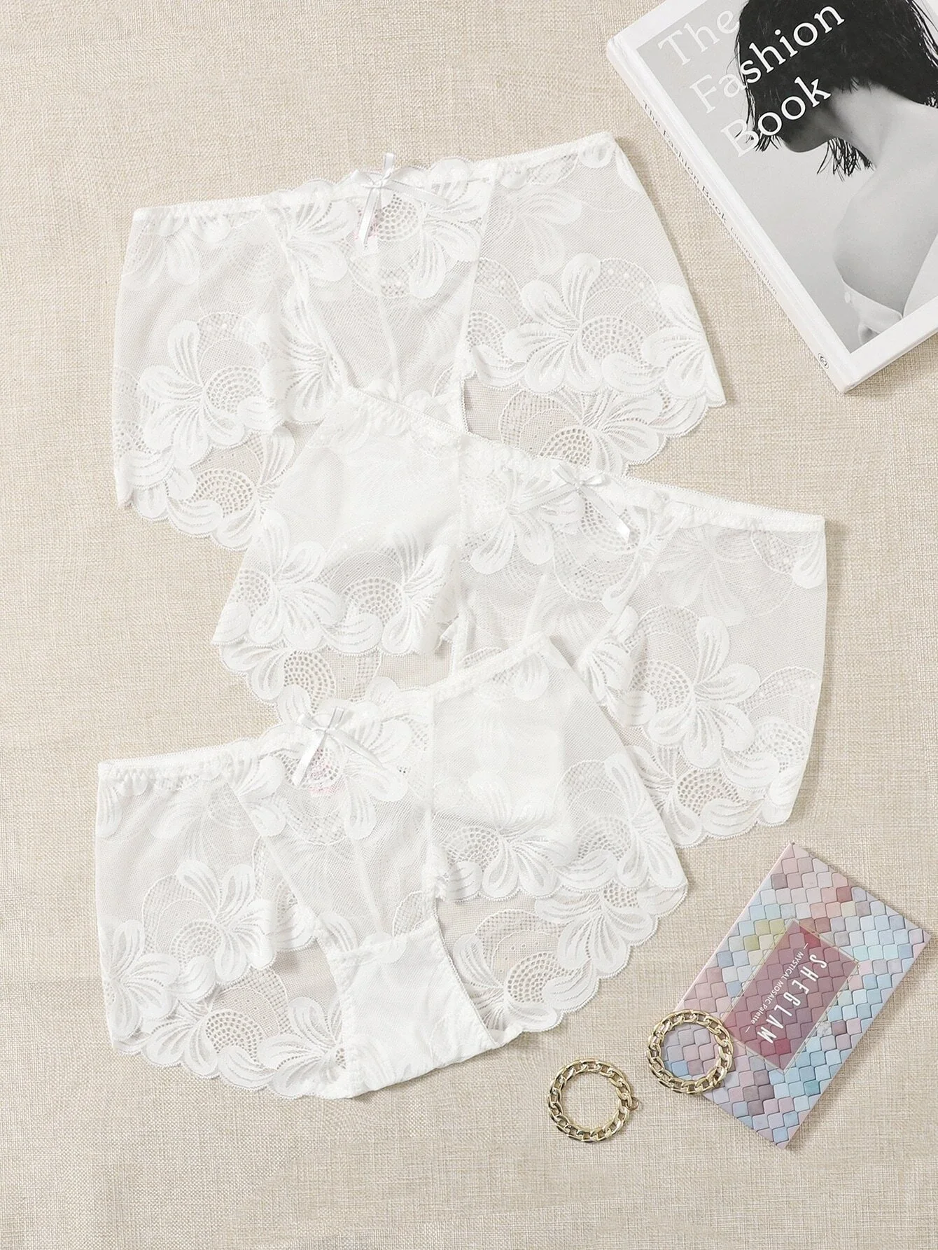

3pack Plus Floral Lace Panty