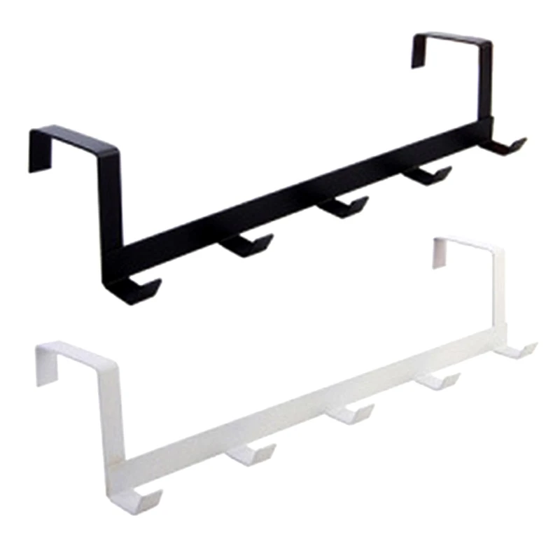 

Over Door Hooks Coat Storage Rack with 5 Hooks Easy to Install Waterproof