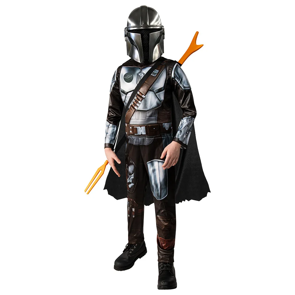 

Galaxy Bounty Hunter Mandalorian Fantasy Personality Costume Jumpsuits For Boy Children Anime Cosplay Disfraz Halloween