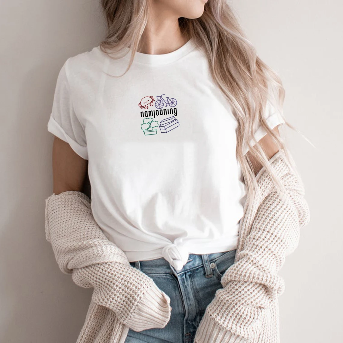 

Футболка Namjooning RM, футболки Kpop с принтом масла, женские футболки с графическим рисунком, корейские футболки, Летние повседневные топы, футбол...