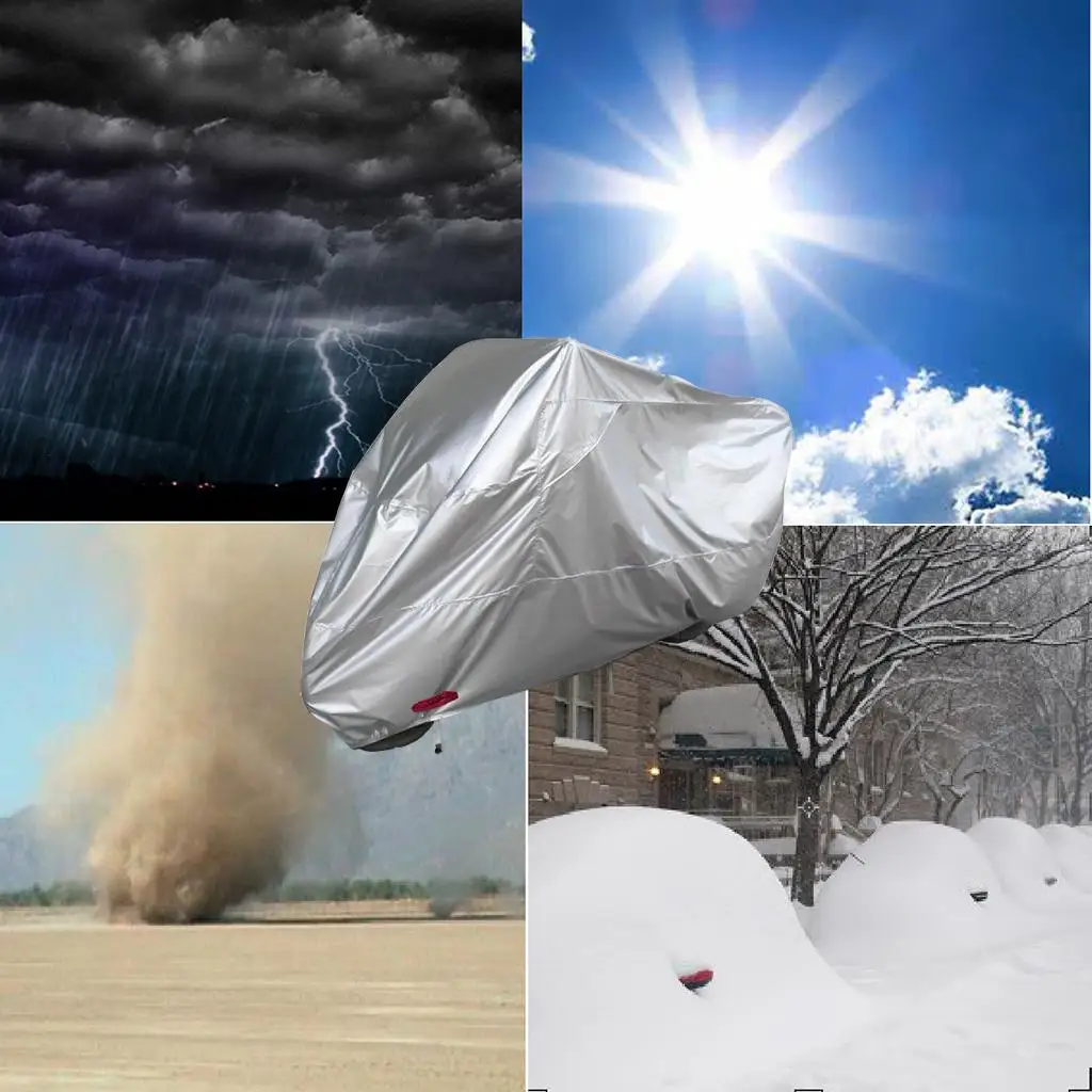 

Motorcycle Cover Waterproof Outdoor Rain Dust Motorbike 220x95cm