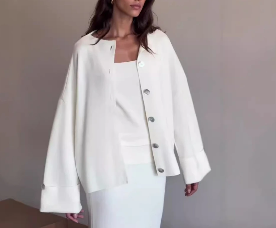 Женские элегантные стильные костюмы 2022 осень-зима последние с круглым вырезом и