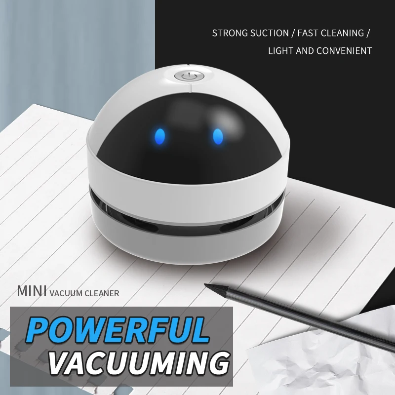 

Mini Vacuum Cleaner Desk Table Dust Vacuum Table Sweeper Portable USB Charging Desktop Cleaner For Home Office School Keyboard