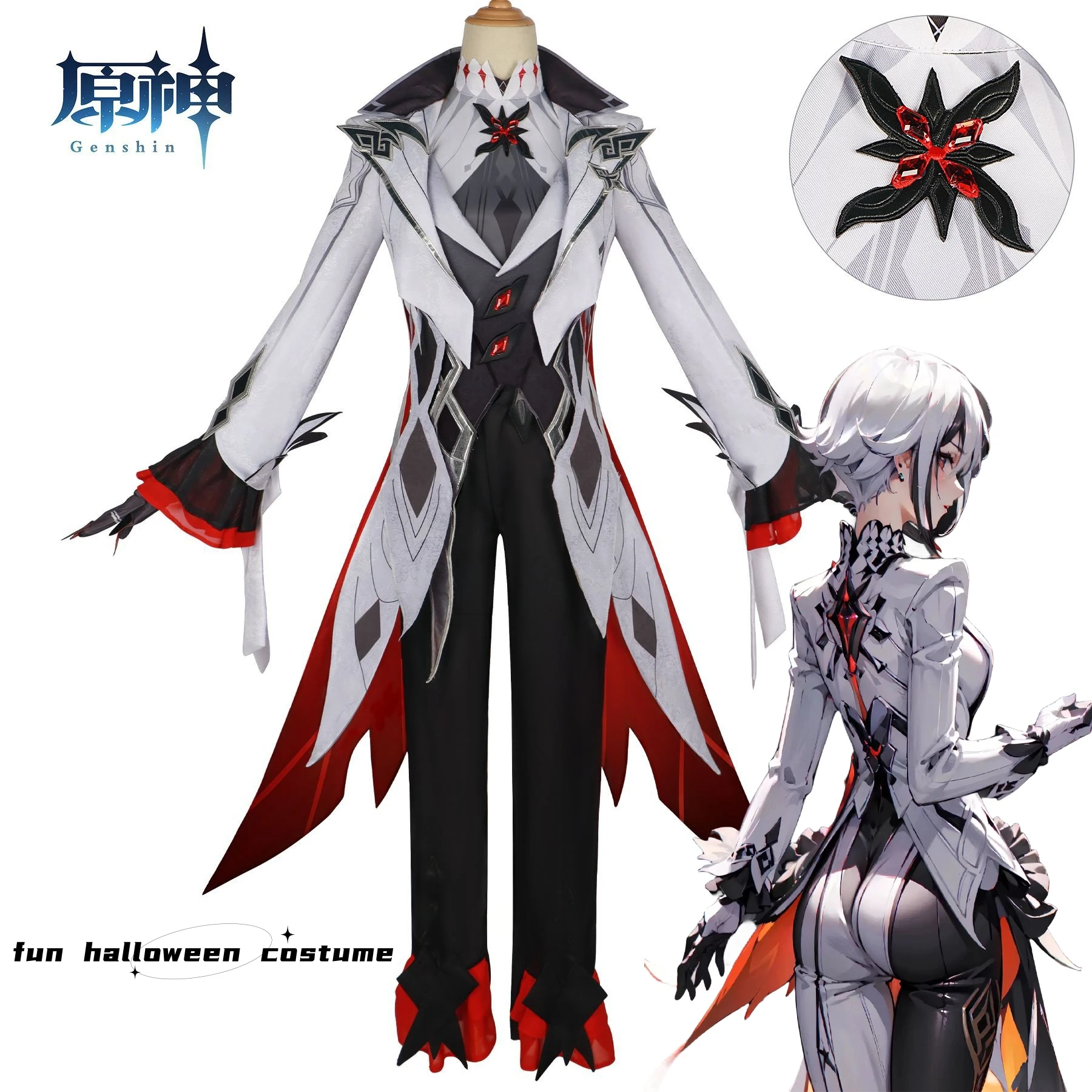 

Genshin Impact Arlecchino Cosplay Costume Imperial Sister Game Costume Sets Halloween Cosplay Code Servant