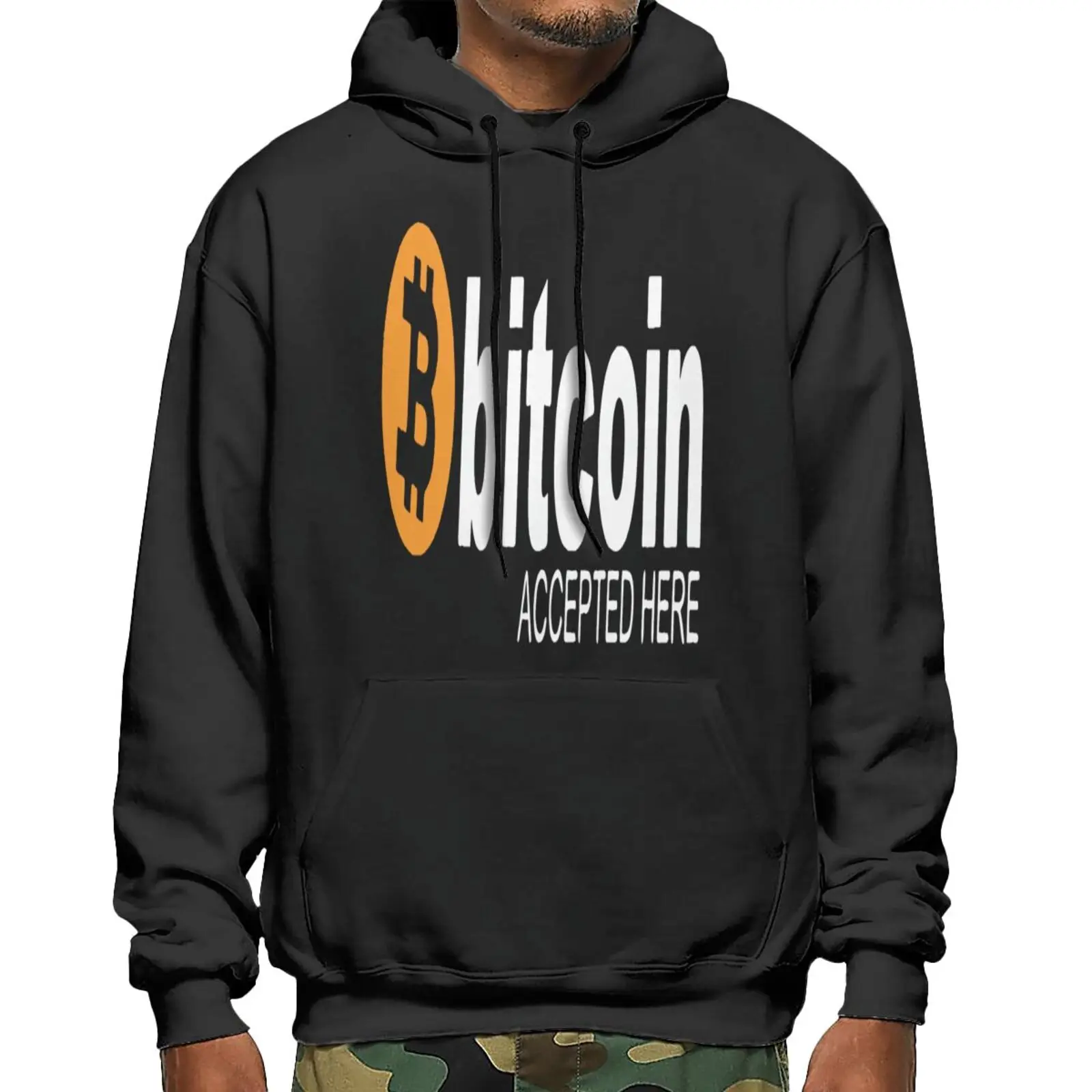 

Bitcoin Accepted Here Crypto Currency 1820 Hoodie Harajuku Hoodie Winter Branded Men's Clothing Techwear Sweaters Male Clothes