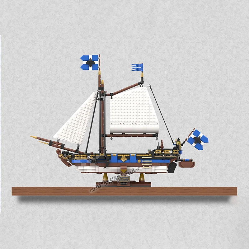 Новинка 1185 шт. средневековая серия пират MOC модульные императорские корабли