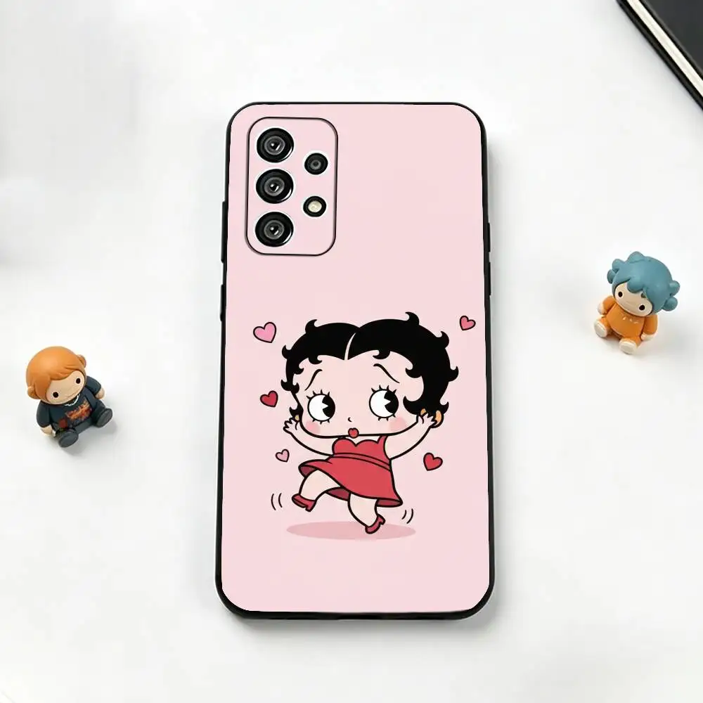 Фото Чехол для телефона B-Betty Cute B-Boop для Samsung S25, S24, S21, S22, S23, S30, Ultra, S20, Plus, Fe, мягкий силиконовый, черный №5