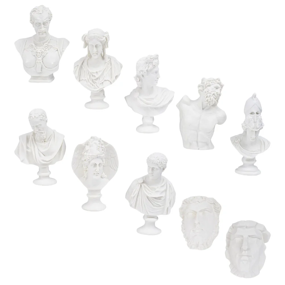 

Statue Bust Mini Greek Plaster Statues Sculpture Resin Sketch Mythology Decor David Gypsum Mold Figurines Famous Sculptures