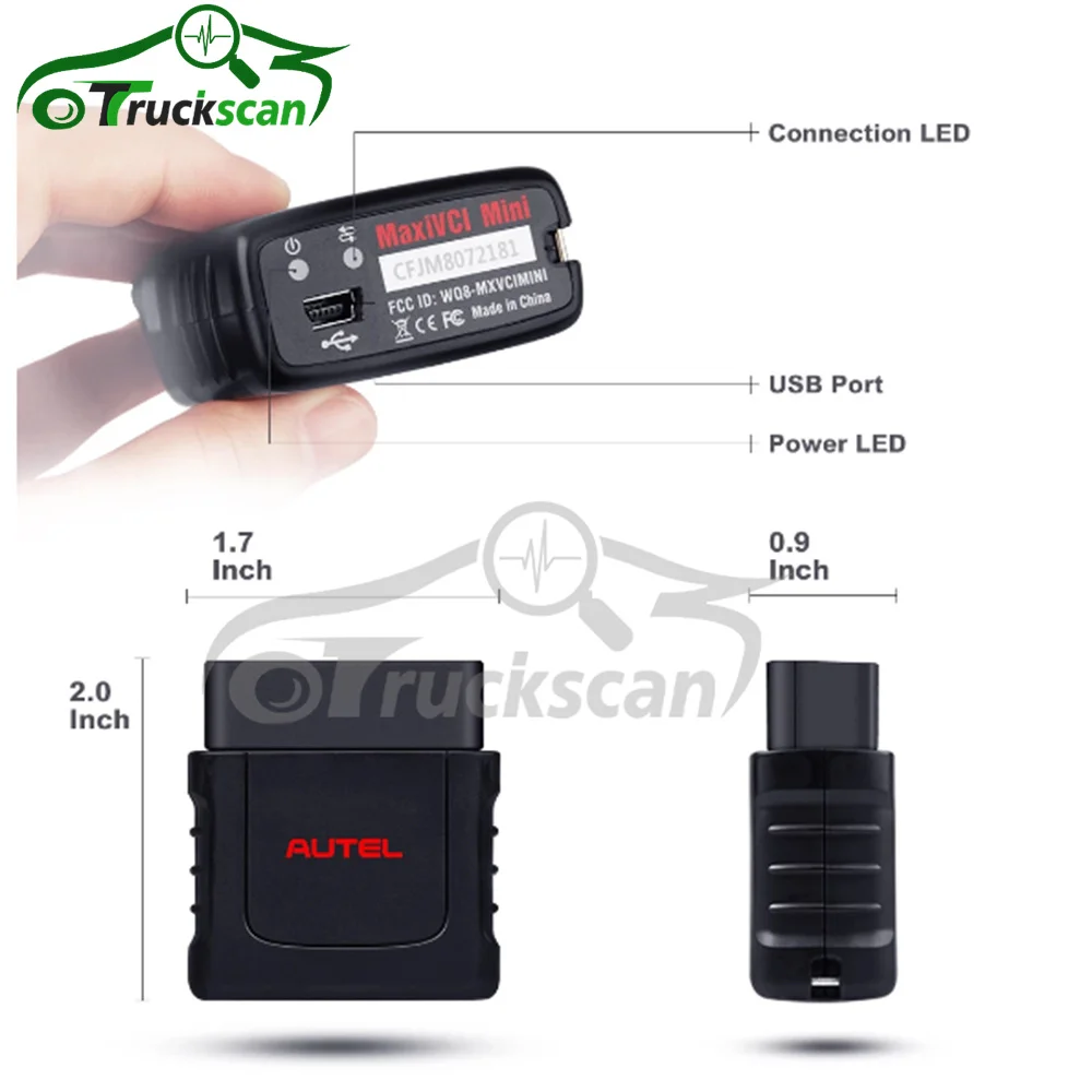 Autel MaxiVCI Mini беспроводной Bluetooth-адаптер диагностического интерфейса для MaxiCheck MX808TS