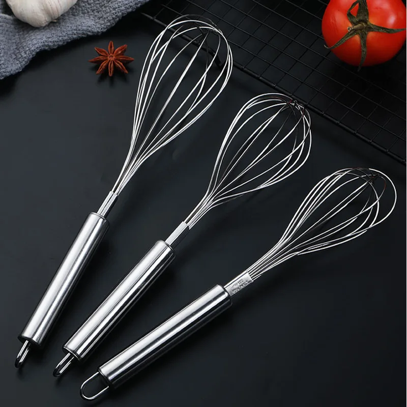 

Egg beater manual stainless steel egg beater milk beater egg flour cream mixer kitchen gadget