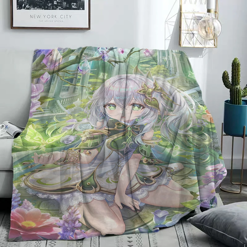 

Genshin Impactt Couch Throw Blanket for Bed Boho Home Decor Fluffy Soft Blankets Bedroom Decoration Bedspread the Fleece Sofa