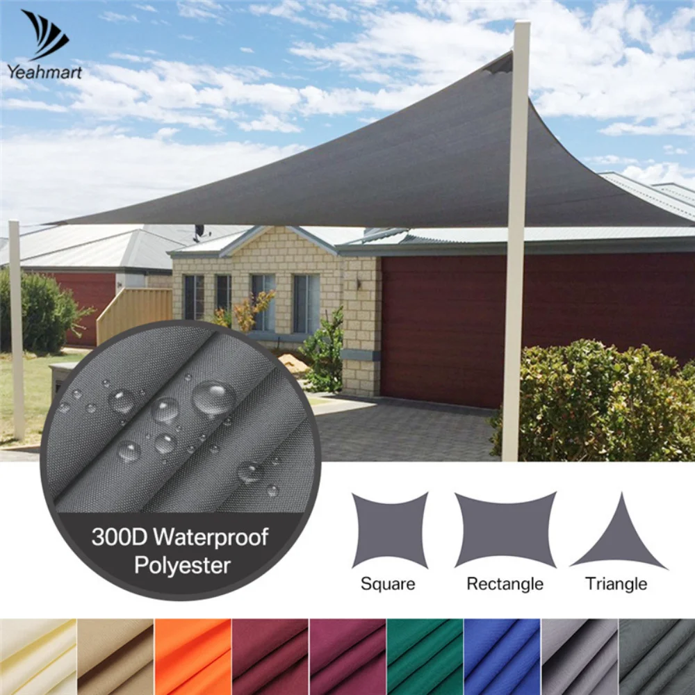

Waterproof Shade Sails Rectangle Square Sun Shelter Tents For Car Garden Terrace Canopy Swimming Yard Sail Beach Sunshade Awning