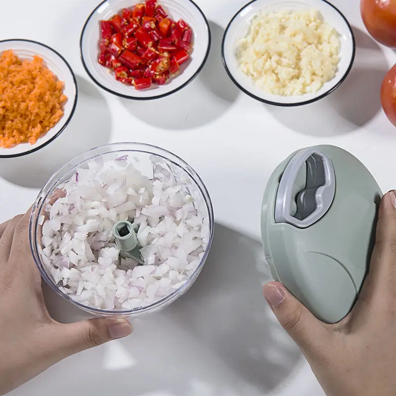 Измельчитель для чеснока 500/900 мл мясорубка ручная блендер кухонный измельчитель