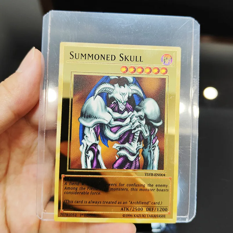 Железная карточка Yugioh с рукавами яркие голубые глаза темные Волшебные обелиски