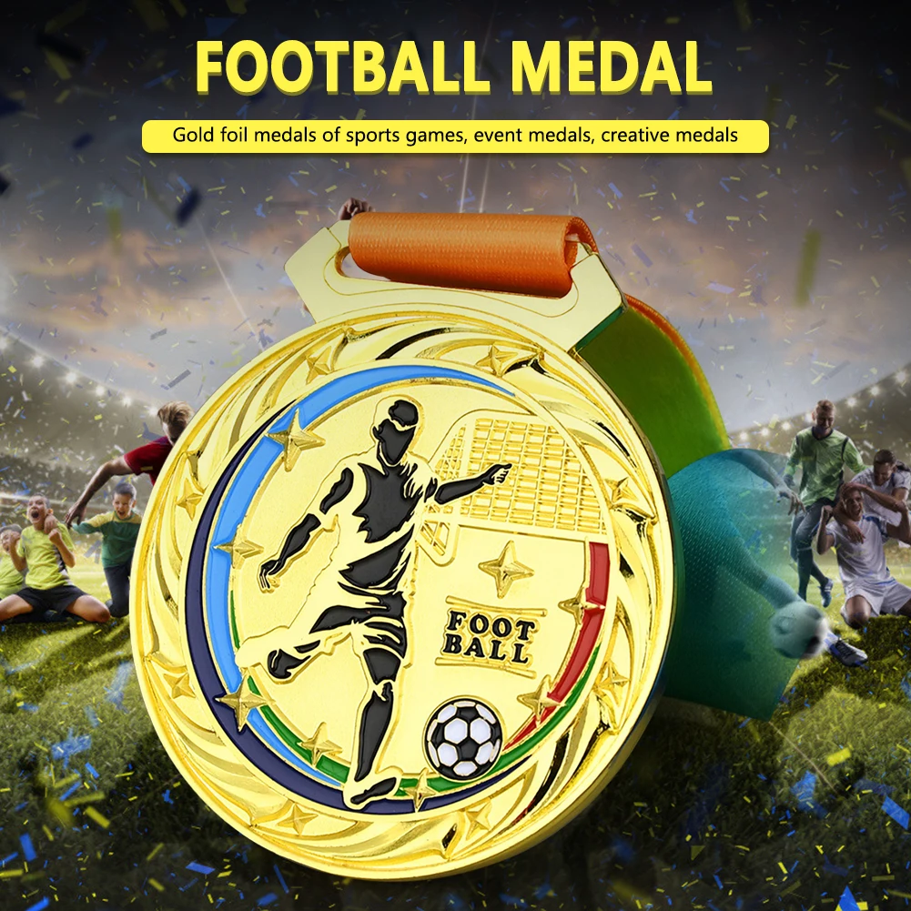 

43mmSoccer Medals High-end Competition Medal Games Prizes Gold Silver Bronze Medals Trophy Commemorative Medal for Souvenir Gift