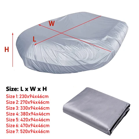 Надувная лодка, водонепроницаемая, с защитой от солнца и пыли, 7,5-17 футов, 7 размеров - изображение