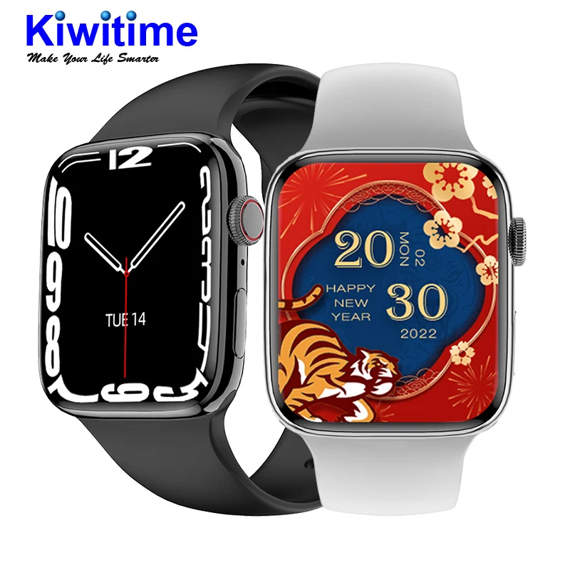 Смарт-часы KIWITIME 7 Pro IWO DT7 MAX Series 45 мм 1 9 дюйма бесконечный экран Bluetooth для телефона