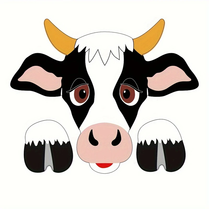 3D Cow Fence Peeker Decor Cute Peekaboofarm Animal Yard Decoration PVC Garden Ornament Rustic Farmhouse Outdoor