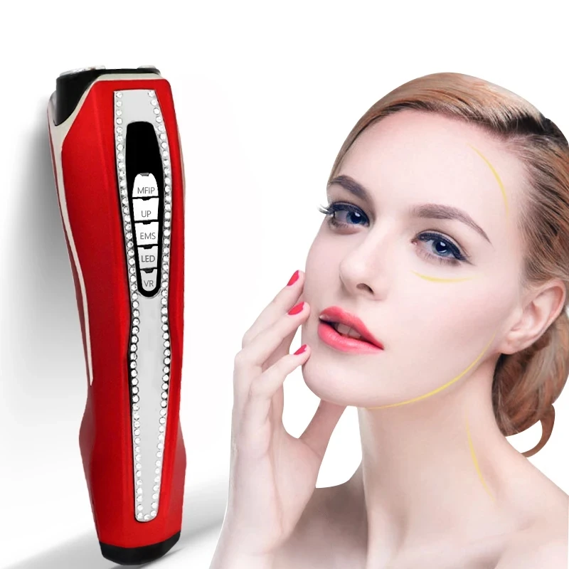 

RF EMS Micro Current Facial Massager Pulse Face Lift Machine LED Photon Wrinkle Removal Skin Firming Beauty Devices