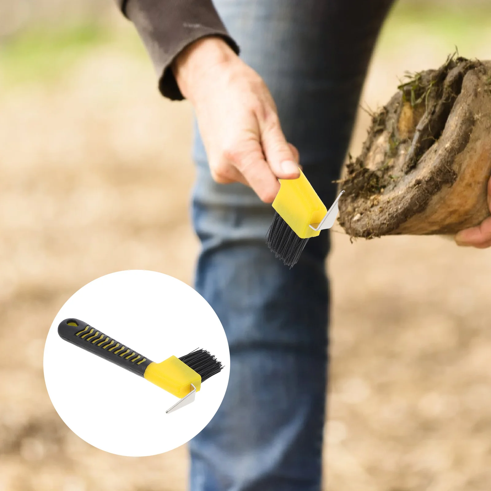 

Horse Hoof Pick Brush Picks Groomingwith Horses Tools Brushes Tack Soft Kit Rubber Handle Suppliesultimate Grip Portable