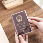 Прозрачная ПВХ защитная обложка для паспорта, Обложка для путешествий, идентификационная Обложка для документов, водонепроницаемая сумка для паспорта, сумка, аксессуары для путешествий
