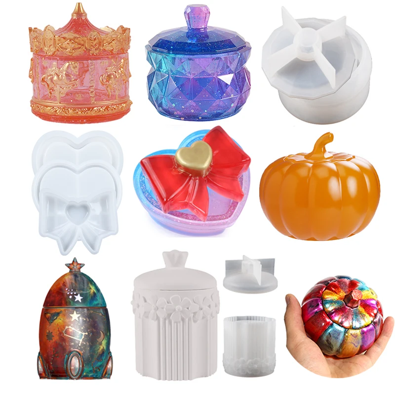 

Коробка для хранения из серии сказок, силиконовая форма «сделай сам», зеркальная форма для хранения лица из смолы, элегантная подарочная коробка, инструмент для изготовления ювелирных изделий