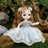 16cm bjd mini doll 13 movable joint 3d big eyes 112 fashion dolls cute wedding princess doll dress up diy toy gifts for girls