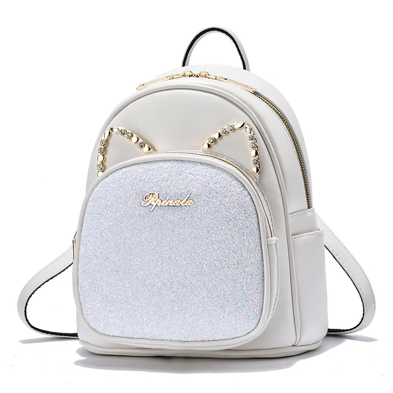 New Rabbit Ear Fashion Women's Fresh and Sweet Campus Cute One Shoulder Messenger Double Shoulder Student Backpack