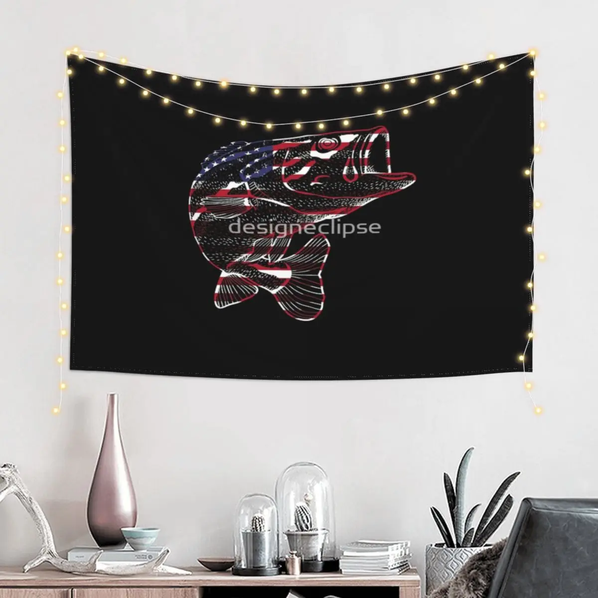 

Американский флаг, патриотическая рыбалка, Настенный декор, гобелен, легко повесить, подарок на день рождения, мягкий покрывало из ткани без запаха, настраиваемый