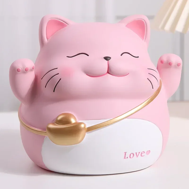 Копилка для монет с желтым котом розовая копилка лучший подарок на Рождество и