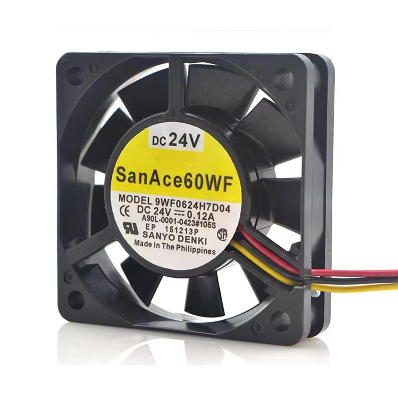 Оригинальный 9WF0624H7D04 6CM 6015 60*15 мм 24 В 0 12 А 3-проводной вентилятор Fanuc