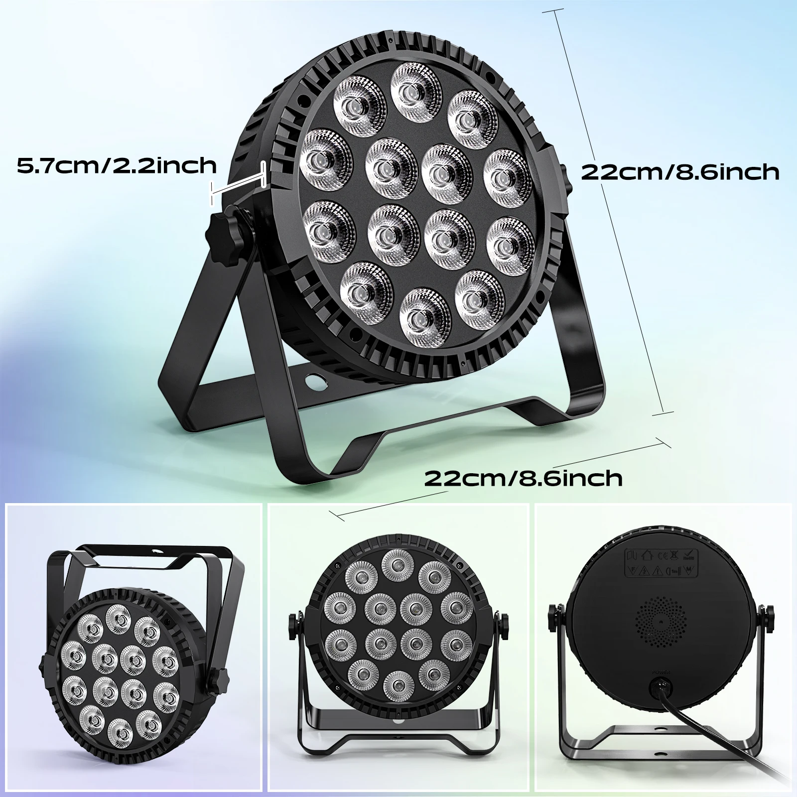 BOTAI Par Светильник 14LED RGBW 4-в-1 сценическое освещение DMX смешивание цветов для