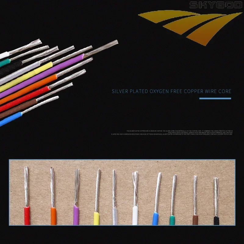 5 м/10 м ПТФЭ посеребренный провод 30AWG ~ 10AWG Высокая чистота OFC электронный HiFi аудио