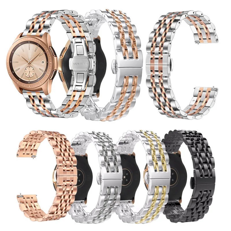 For Amazfit Pop Pro BIP Lite S U ZEPP E GTS 3  2 Mini 2e GTR 42mm Metal Strap Stainless Steel Replacement Watchband Accessories