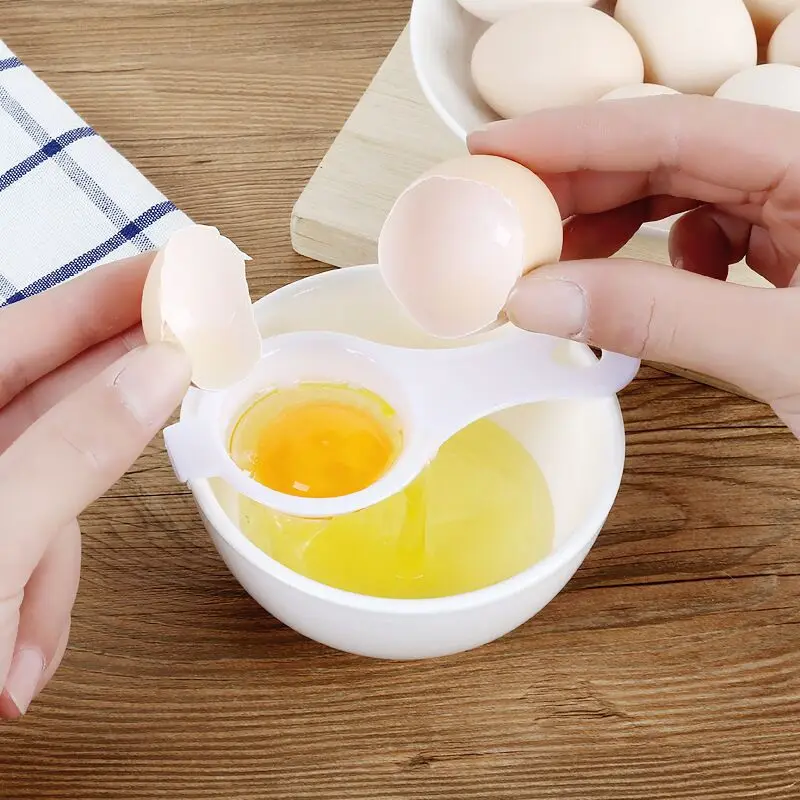 

5Pcs New Plastic White Egg Yolk Separator Protein Separation Filter Divider Cooking Tools Baking Gadgets For Kitchen Accessories