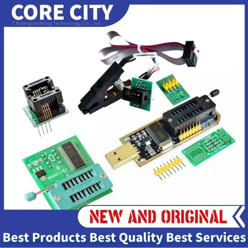 

USB-программатор CH341 24 25 серия EEPROM Flash BIOS + зажим SOIC8 SOP8 + адаптер 1,8 в + Комплект «сделай сам» адаптера SOIC8