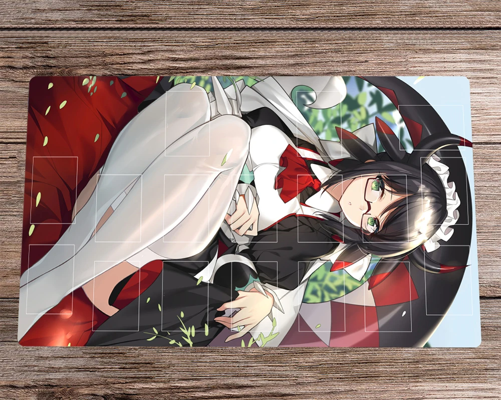 

Yu-Gi-Oh! CCG TCG Duel Playmat House Dragonmaid Trading Card Game Mat & Zones & Bag Anti-slip Rubber Desk Pad Mousepad 60x35cm
