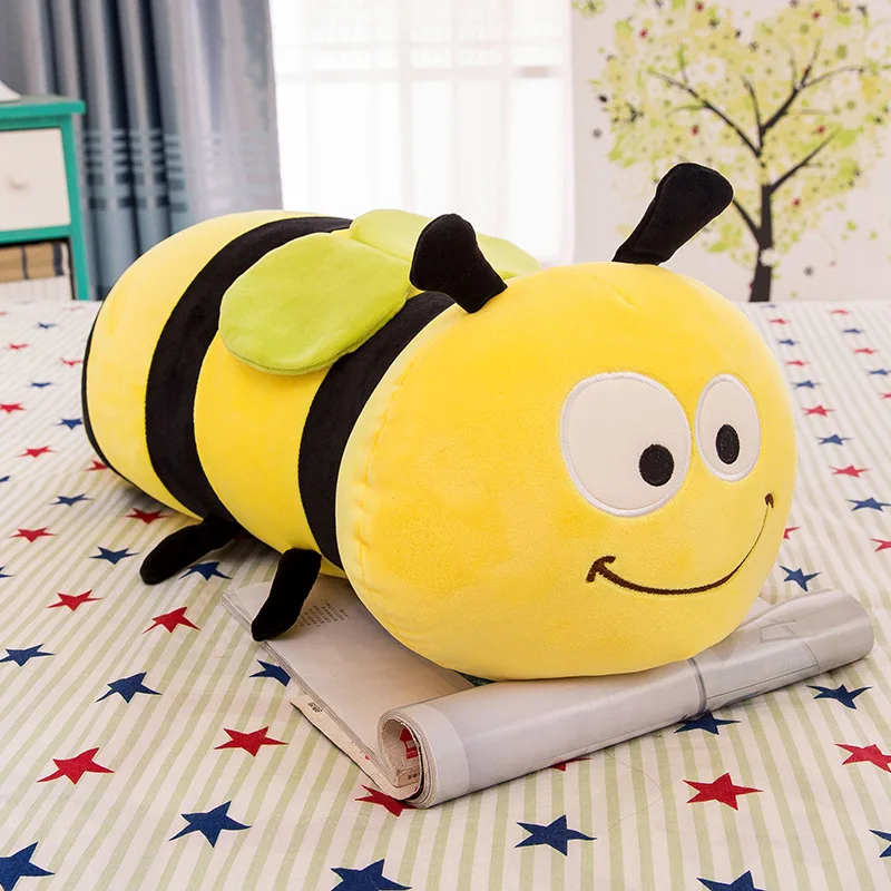 

Большая плюшевая подушка в виде пчелы, прекрасные мягкие набивные куклы-животные, огромная детская подушка для сна, детская игрушка яркого цвета, подарки для детей