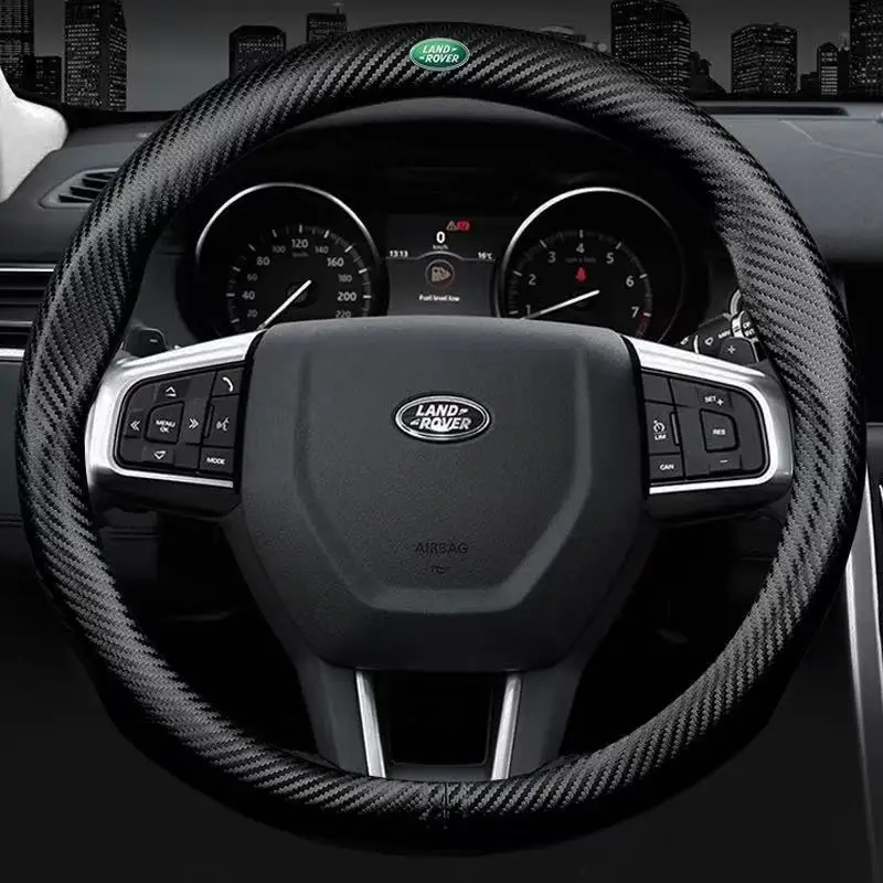 Чехол на руль автомобильный из углеродного волокна подходит для Land Rover Range Discovery