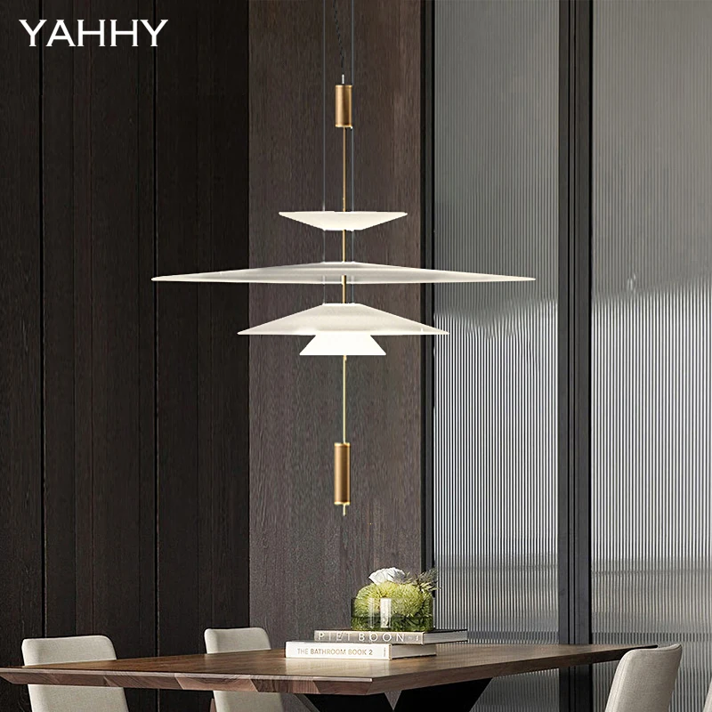 

YAHHY Nordic lamps restaurant chandelier modern minimalist art Danish designer chandelier villa duplex restaurant lamp