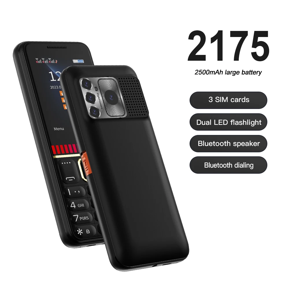 Мобильный телефон Servo 2175 с комплектом больших кнопок 3 SIM-карты супер громким