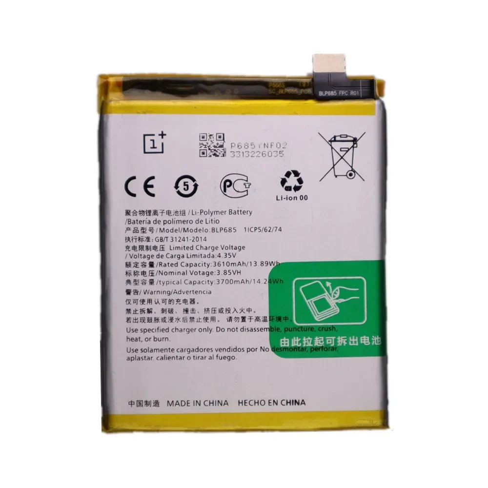 2024 года 3700 мАч BLP685 оригинальный аккумулятор для OnePlus 6T A6010 7 One Plus большой емкости